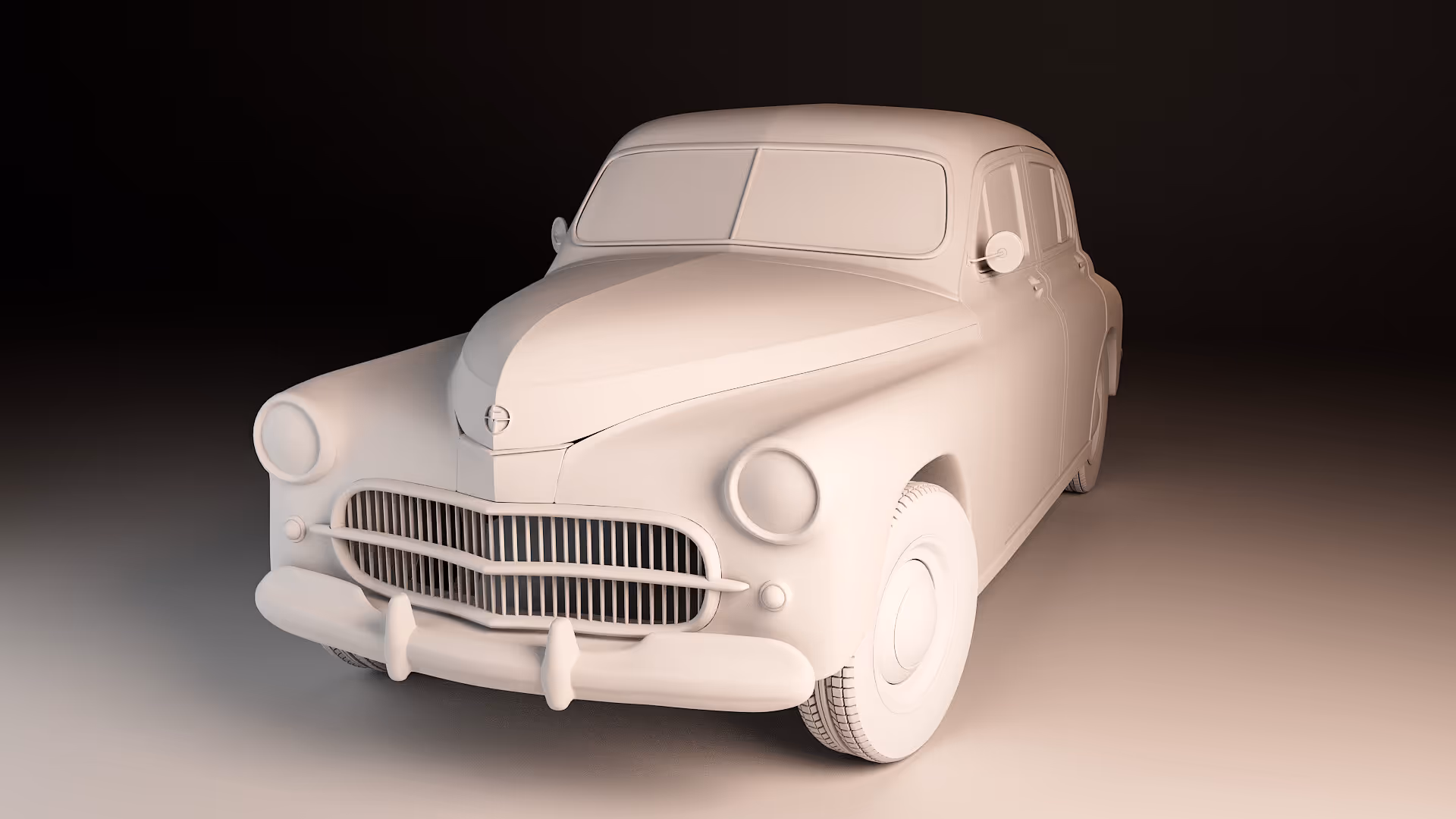 Clay car render