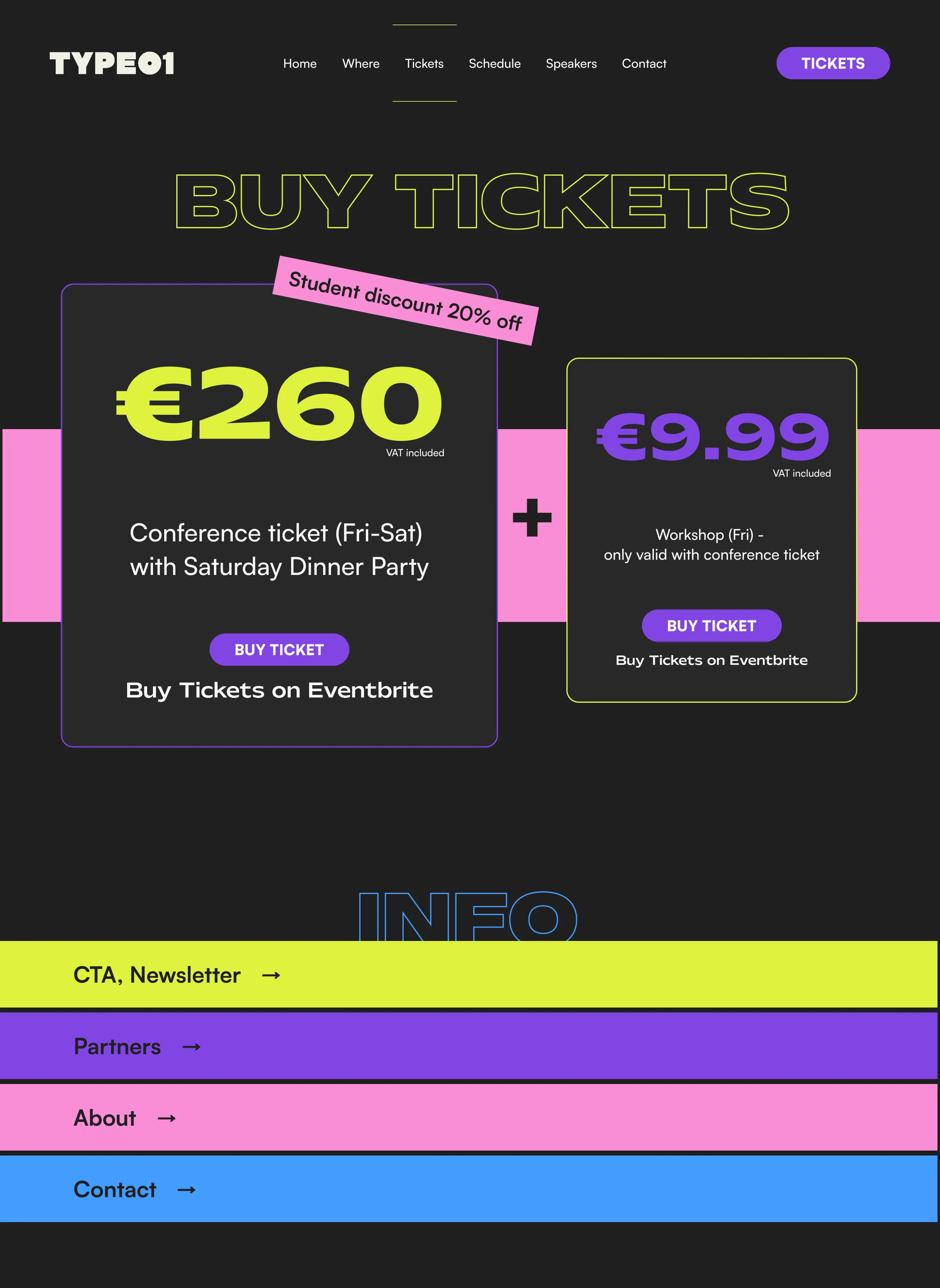 TYPE01 Conference ticket purchasing