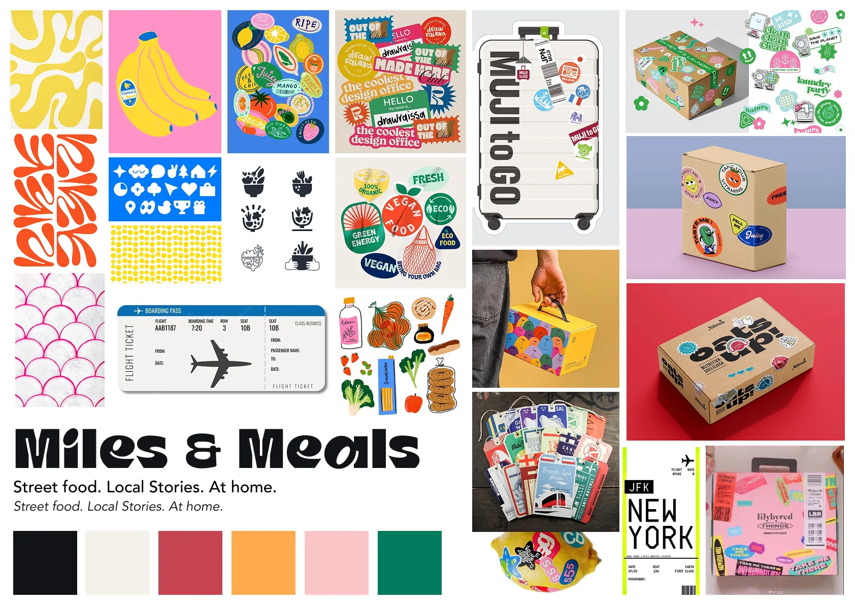 Miles & Meals styleboard
